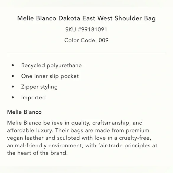 NWT new Anthropologie melie bianco east west shoulder bag cow print black white - Picture 5 of 15